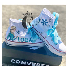 Load image into Gallery viewer, Glitter Elsa Frozen Converse
