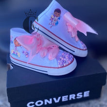 Load image into Gallery viewer, Princess Tiana glitter CONVERSE shoes with stones
