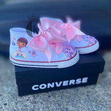 Load image into Gallery viewer, Princess Tiana glitter CONVERSE shoes with stones
