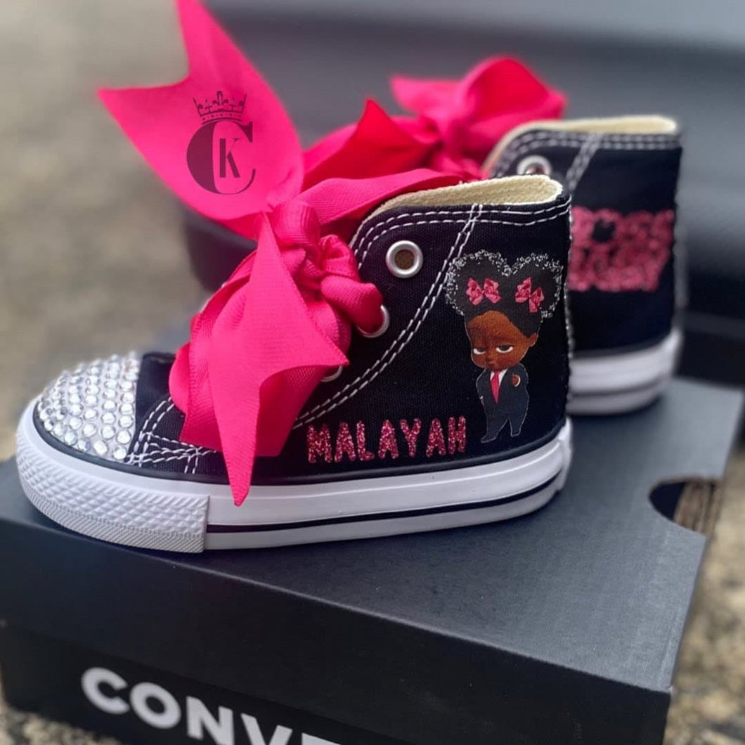 Glitter & Rhinestones Boss Baby CONVERSE shoes