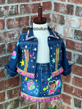 Load image into Gallery viewer, Pearls Gracie’s Corner fringe denim Jacket or set
