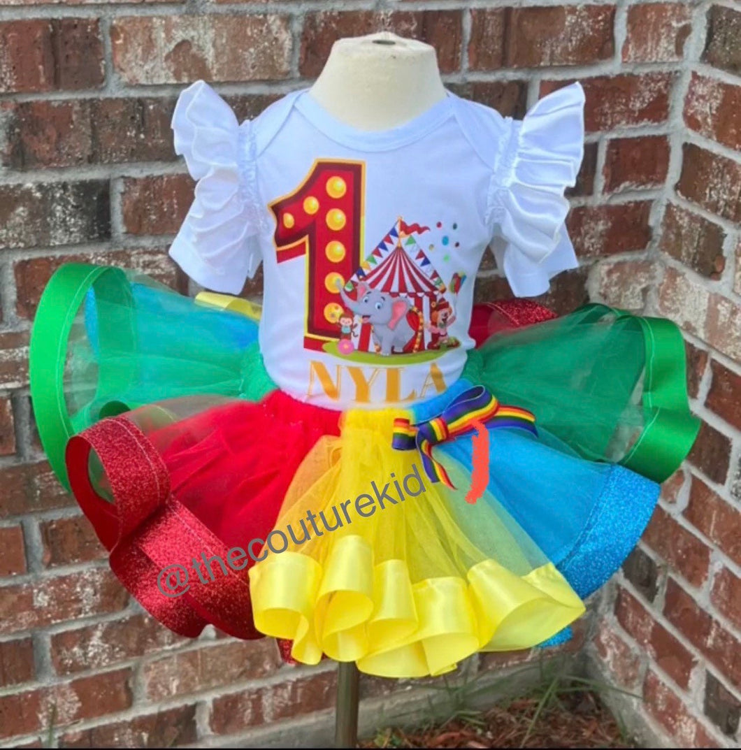 Fluffy Carnival Ribbon Tutu set