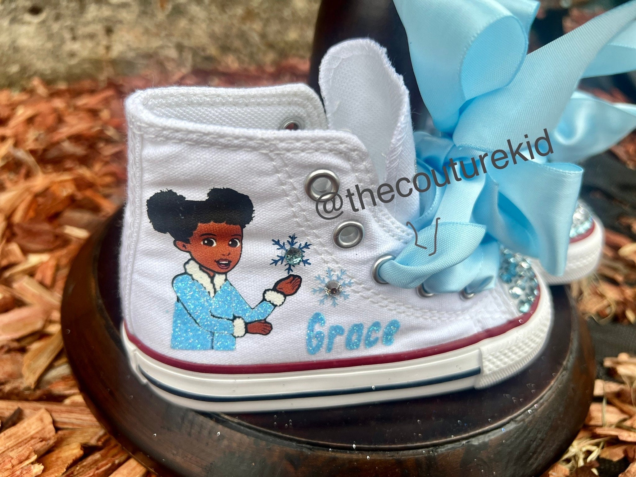 Custom Gracie’s Corner HIGH TOP Converse shoes newest